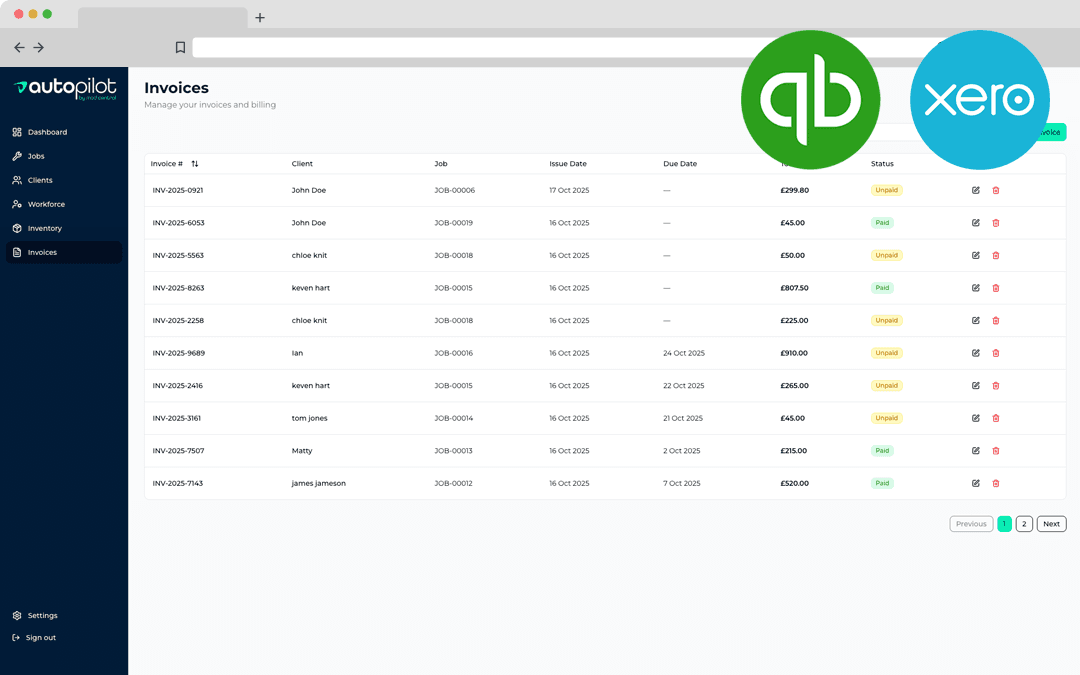 Xero & Quickbooks Integration