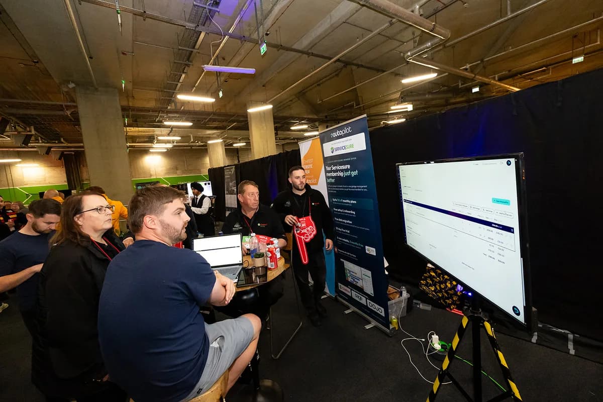 Autopilot on screen at TechFest Wembley