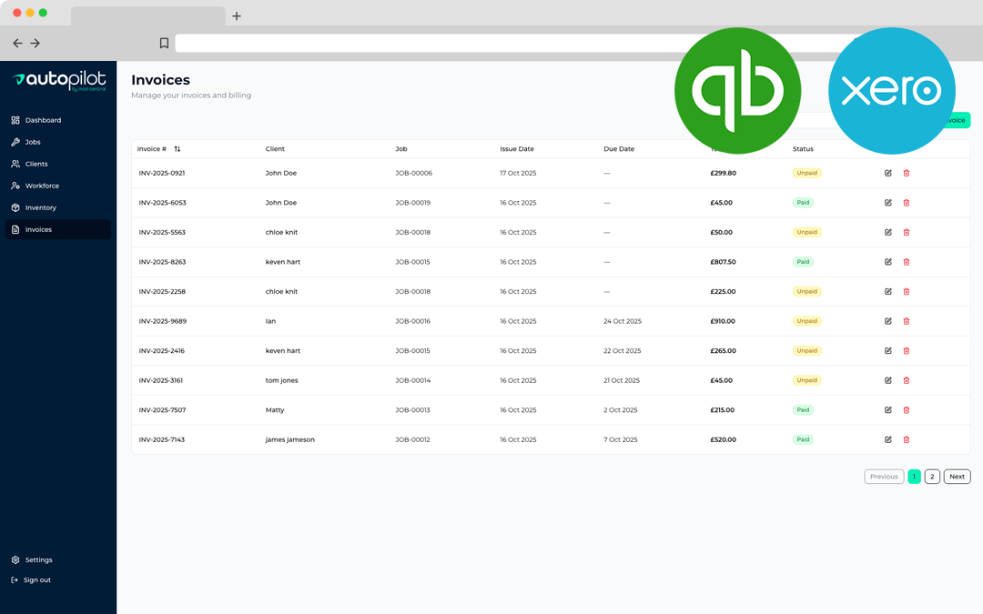 Xero & Quickbooks Integration